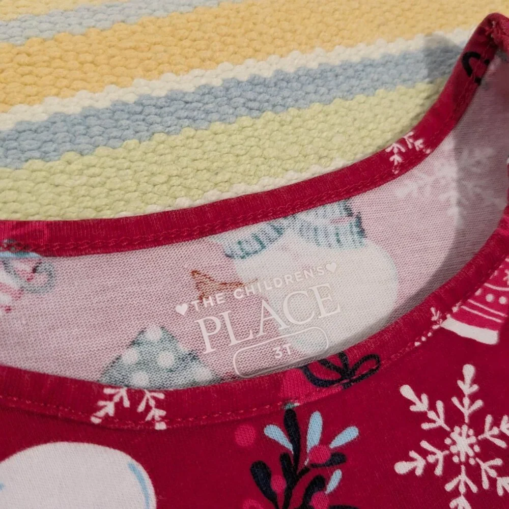⭐ Children's Place Holiday Christmas Knit Dress Size 3T